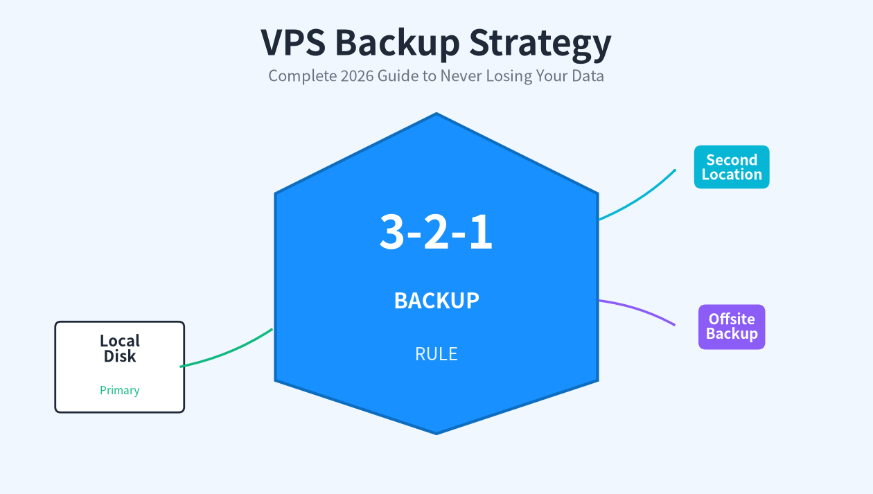 VPS backup strategy complete guide 2026 - 3-2-1 backup rule