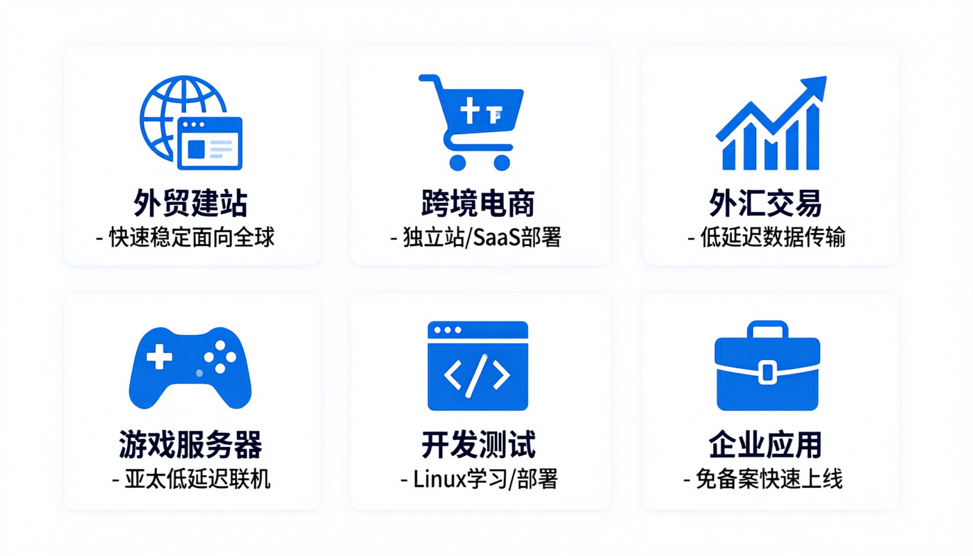 香港VPS六大典型合法使用场景 香港VPS合法应用场景示意图