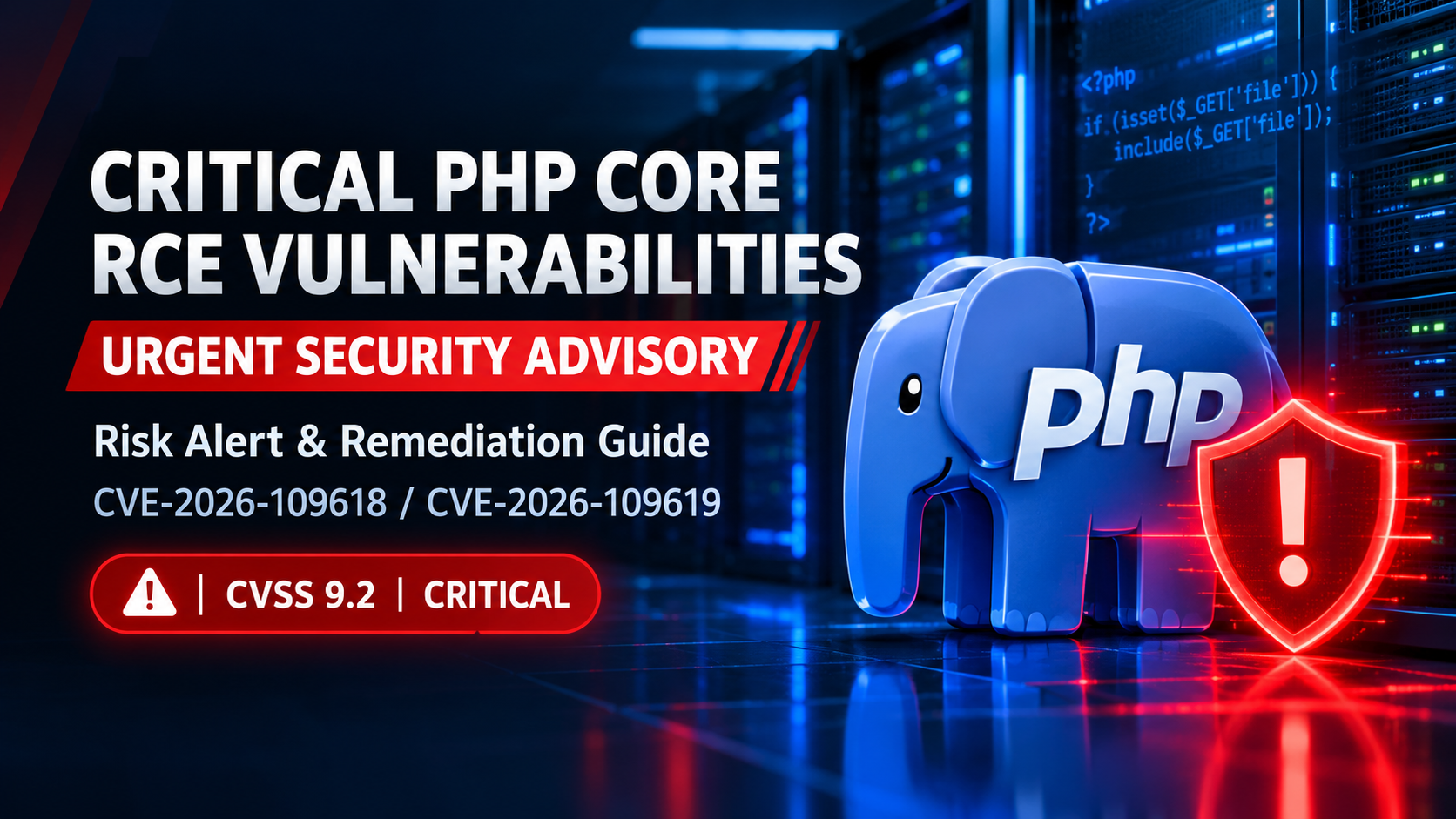 [Security Advisory] Critical PHP Core RCE Vulnerabilities (CVE-2026-109618 & CVE-2026-109619 / "php2shell", CVSS 9.2) &mdash; Impact & Remediation Plan